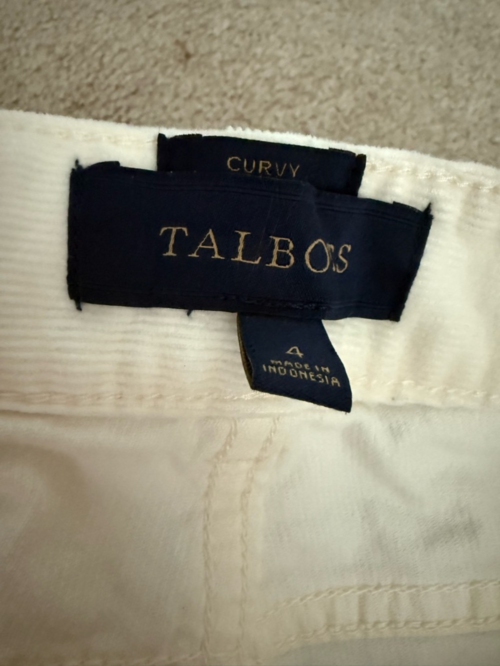 Talbots curvy boot corduroys - Picture 4 of 5